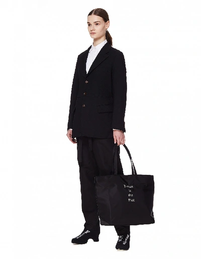 Shop Undercover Black Textile Future Embroidered Bag