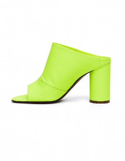 Shop Vetements Neon Yellow Leather Shoes
