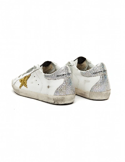 Shop Golden Goose White Leather Superstar Sneakers