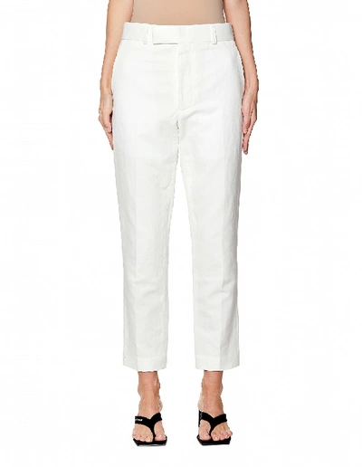 Haider Ackermann Mid-rise Straight-leg Trousers In White