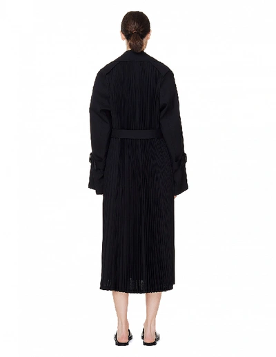 Shop Junya Watanabe Black Wool Mix Coat