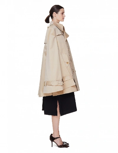 Shop Junya Watanabe Beige Cotton Trench Coat