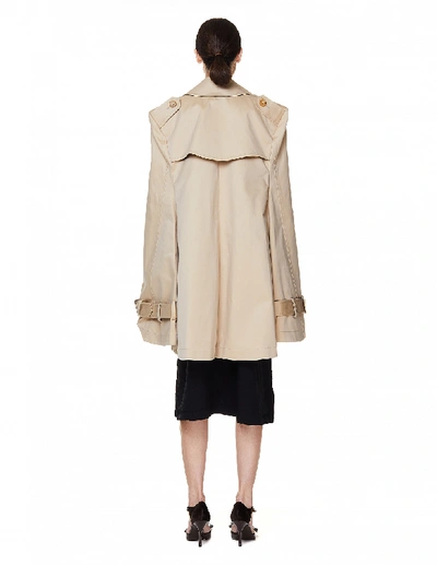 Shop Junya Watanabe Beige Cotton Trench Coat