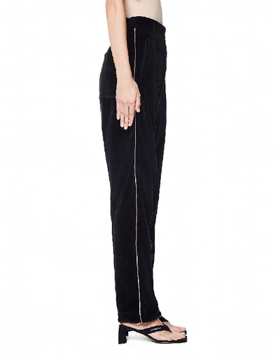 Shop Haider Ackermann Black Velvet Cotton Trousers