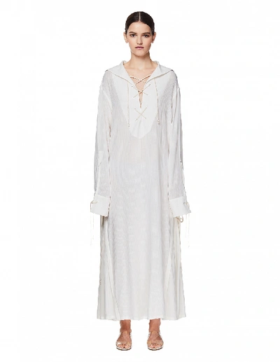 Shop Ann Demeulemeester White Maxi Dress