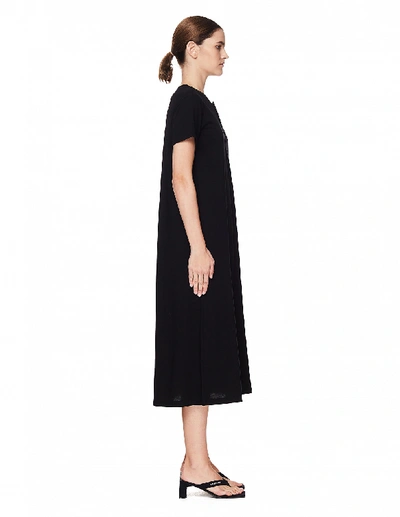 Shop Yohji Yamamoto Black Buttoned Dress