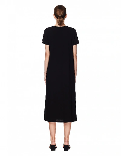 Shop Yohji Yamamoto Black Buttoned Dress