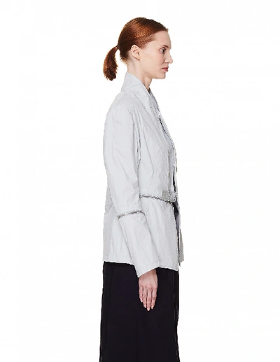 Y's Light Grey Cotton Jacket In Grey