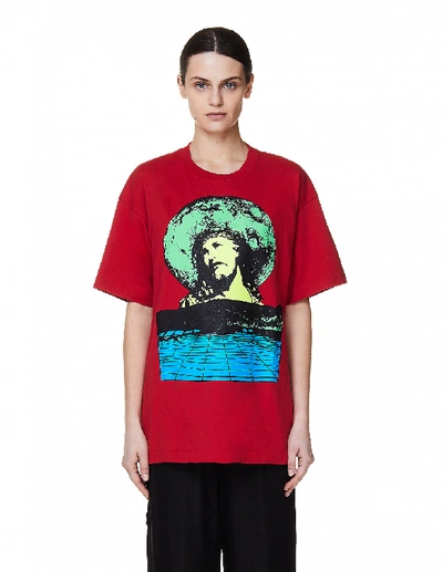 Shop Undercover Red Cotton Printed T-shirt