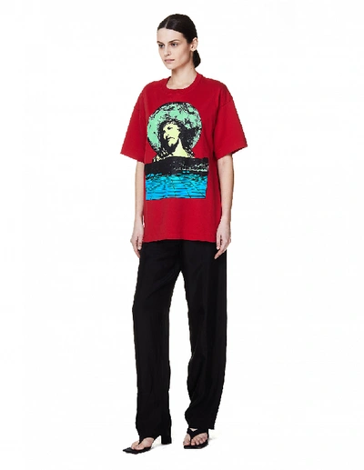 Shop Undercover Red Cotton Printed T-shirt