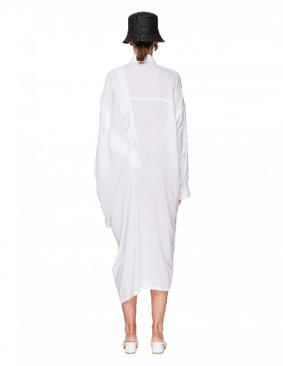 Shop Yohji Yamamoto White Shirt Dress