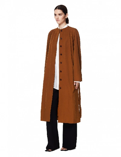 Shop The Row Debora Belted Coat In Brown