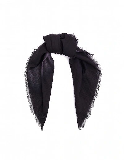 Shop Oamc Cotton Abstract Printed Scarf In Black