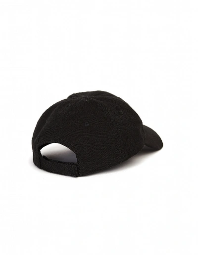 Shop Balenciaga Black Cotton Embroidered Cap