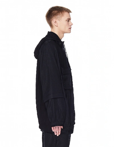 Shop Ziggy Chen Black Cotton & Linen Jacket