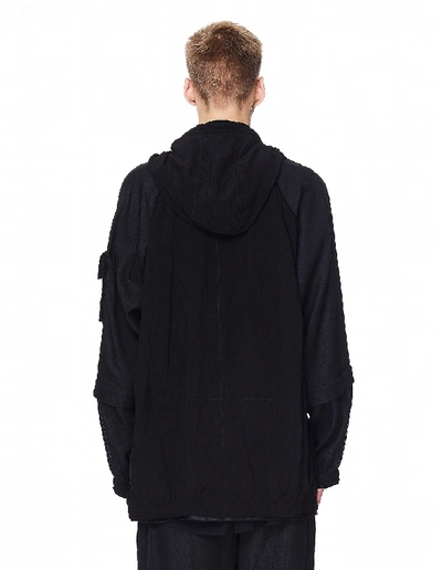 Shop Ziggy Chen Black Cotton & Linen Jacket