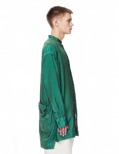 Shop Jil Sander Green Elongated Shirt