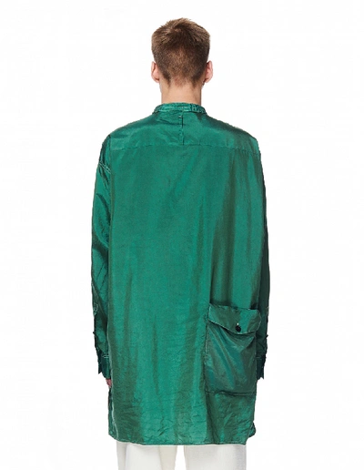 Shop Jil Sander Green Elongated Shirt