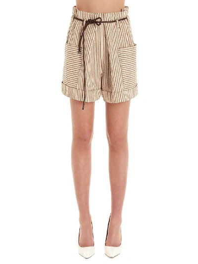 Shop Brunello Cucinelli Women's Multicolor Cotton Shorts