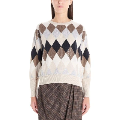 Shop Brunello Cucinelli Multicolor Sweater