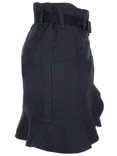 Shop Isabel Marant Étoile Women's Black Cotton Skirt