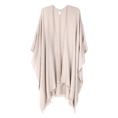 Shop Brunello Cucinelli Women's Beige Cashmere Poncho