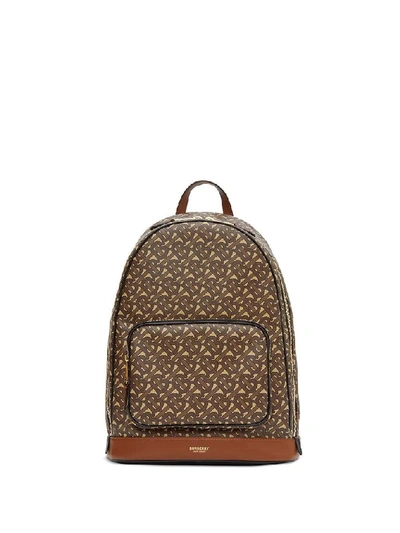 Shop Burberry Men's Brown Leather Backpack