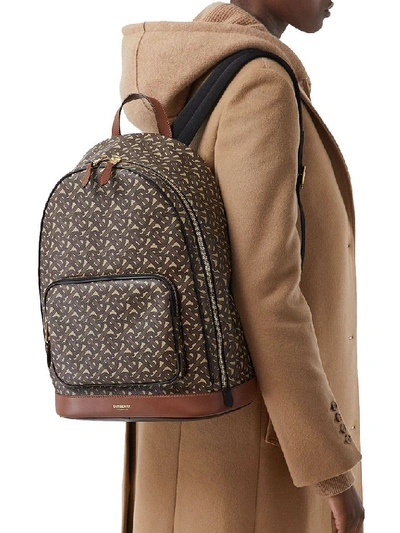 Shop Burberry Men's Brown Leather Backpack