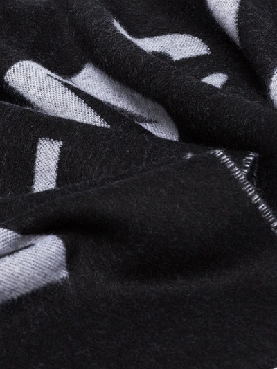 Shop Balenciaga Women's Black Wool Scarf