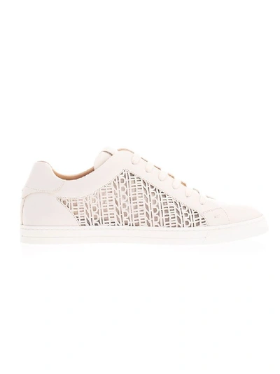 Shop Fendi White Leather Sneakers