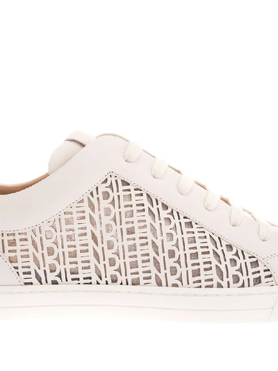 Shop Fendi White Leather Sneakers