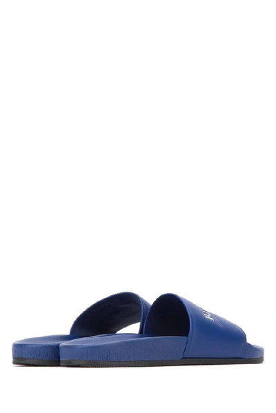 Shop Balenciaga Men's Blue Leather Sandals