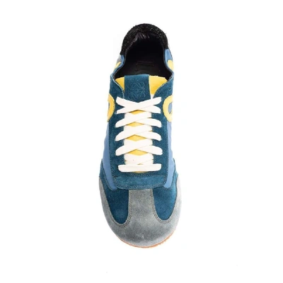 Shop Loewe Men's Blue Polyester Sneakers
