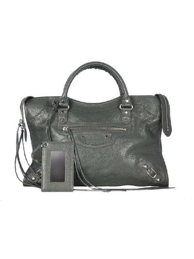 Shop Balenciaga Women's Green Leather Handbag