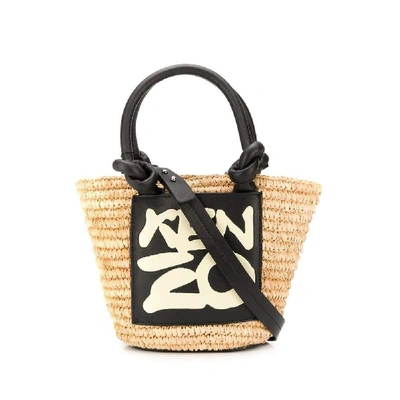 Shop Kenzo Beige Canvas Handbag