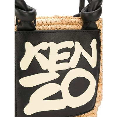 Shop Kenzo Beige Canvas Handbag