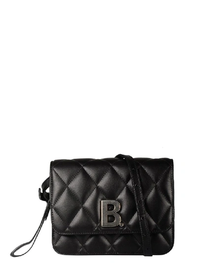 Balenciaga B. Small Quilted Leather Shoulder Bag In Black ModeSens