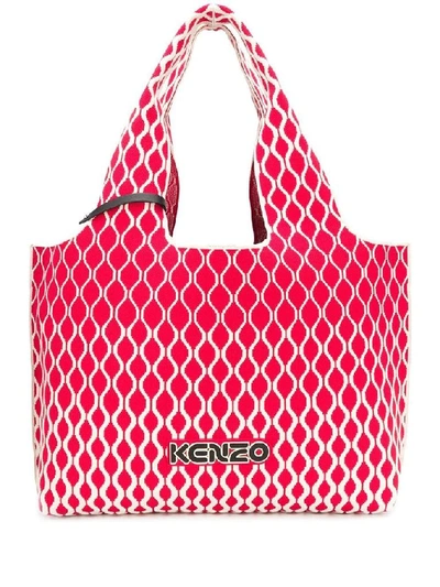 Shop Kenzo Red Polyester Tote
