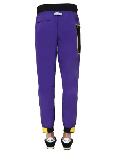 Shop Kenzo Men's Purple Polyester Joggers