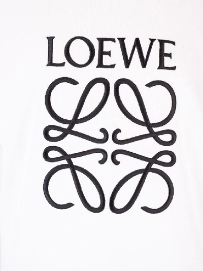 Shop Loewe White Cotton Sweatshirt