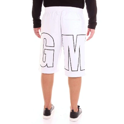 Shop Msgm White Cotton Shorts