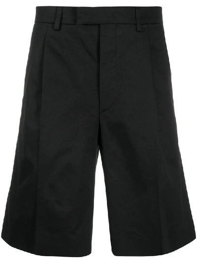 Shop Prada Men's Black Cotton Shorts