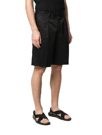 Shop Prada Men's Black Cotton Shorts