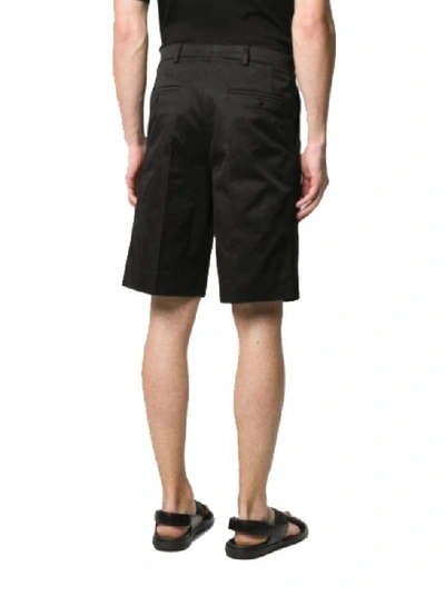 Shop Prada Men's Black Cotton Shorts