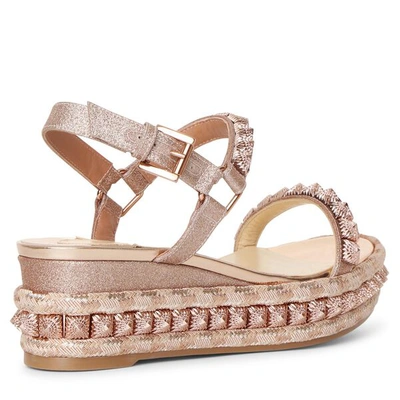 Shop Christian Louboutin Pira Ryad 60 Glitter Flatform Sandals