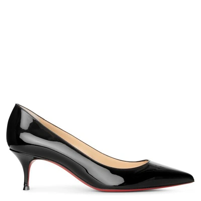 Shop Christian Louboutin Kate 55 Patent Black Pumps