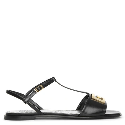 Shop Givenchy 4g Black T-bar Sandals