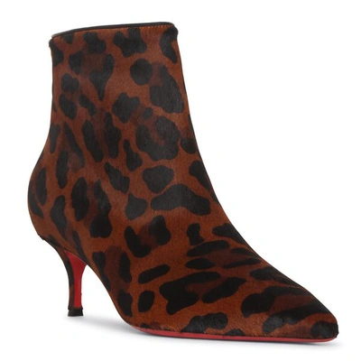 Shop Christian Louboutin So Kate Booty 55 Leopard Ankle Boots