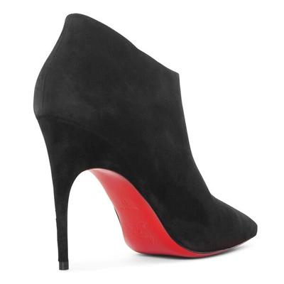Shop Christian Louboutin Gorgone 100 Suede Ankle Boots In Black