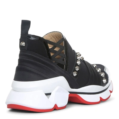 Shop Christian Louboutin 123 Run Flat Sneakers In Black